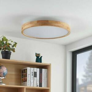 Lindby Lanira LED-es mennyezeti lámpa tölgyfából, 60cm kép