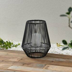 Lindby Kaati LED szolárlámpa, Rattan, 26 cm kép