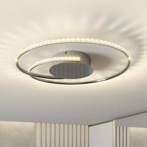Lindby LED mennyezeti lámpa Joline, kristályok, 45 cm, fém kép
