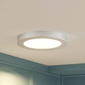 Prios LED mennyezeti lámpa Edwina, ezüst, 22, 6 cm, fényerőszabályzóval kép