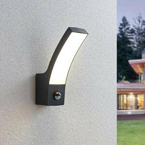 LED kültéri fali lámpa Ilvita, antracit, szenzor kép