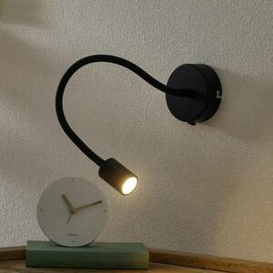 Flexibilis LED fali lámpa Focus, fekete kép