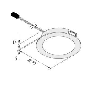LEDbútorba építhető lámpa DynamicFAR68 acél 3W CCT kép