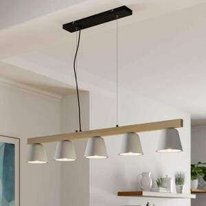 Lucande függőlámpa Kalinda, szürke, beton, 110, 5 cm hosszú, E14 kép