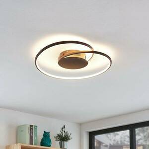 Lindby LED mennyezeti lámpa Joline, rozsdabarna, 45 cm, fém kép
