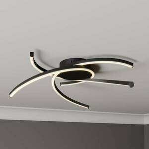 Lindby Katris LED mennyezeti lámpa, 58 cm, fekete kép