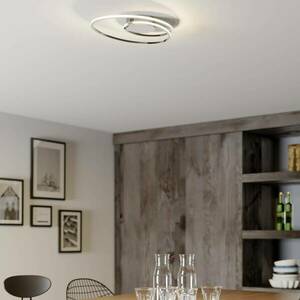 Lindby Xenias LED mennyezeti lámpa, króm, 49x30cm kép
