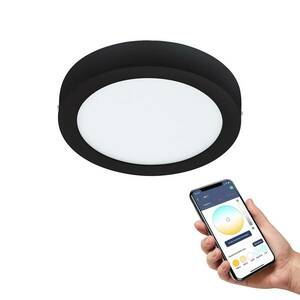 EGLO connect Fueva-Z mennyezeti lámpa, Ø 21cm fekete kép