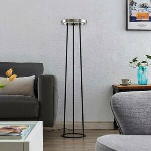 Lucande Seppe LED álló lámpa, Ø30 cm, nikkel kép