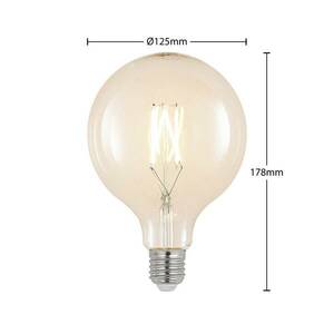 LED lámpa E27 6W 2700K G125 gömb, izzószál, átl. kép