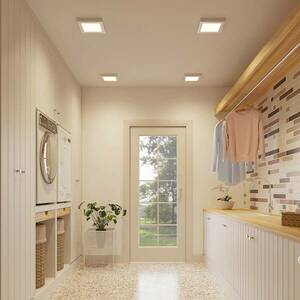 Prios LED mennyezeti lámpa Alette, ezüst, 22, 7cm, 18W, dimmelhető kép