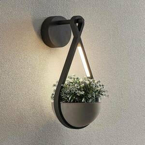 LucandeFlorka LED kültéri fali lámpa, akasztókosár kép