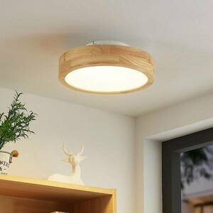 Lindby Lanira LED mennyezeti lámpa tölgyfa, 30cm kép