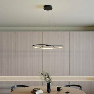 Lindby Lucy LED függő lámpa, 70cm, matt fekete kép