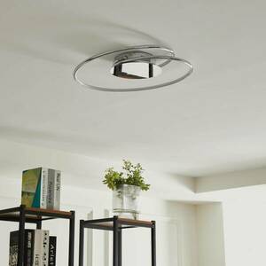 Lindby LED mennyezeti lámpa Joline, 46 cm, króm színű, fém kép