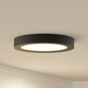 Prios LED mennyezeti lámpa Edwina, fekete, 24, 5 cm, CCT, dimmelhető kép