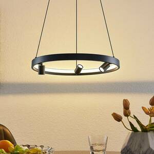 Lucande Paliva LED függő lámpa, 48 cm, fekete kép