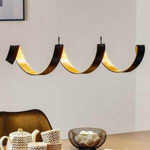 LED függő lámpa Helix, fekete-arany, 80 cm kép