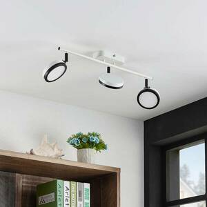 Lindby reflektor Vesim, fehér, 3-lámpás, 55 cm hosszú, vas, vaskos kép