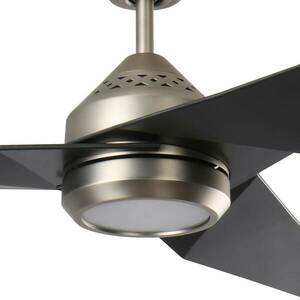 LED mennyezeti ventilátor Jade, fekete, csendes, Ø 152 cm, 60 W kép
