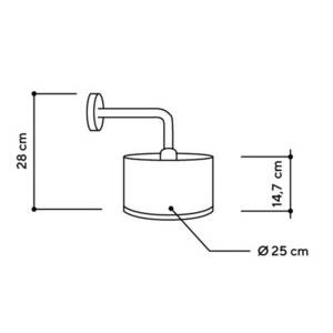 ALMUT 2610 fali lámpa Ø 25 cm széna/p. rózsavirág kép