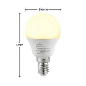 Lindby LED lámpa E14 G45 4.5W 3, 000K opál 3 darabos készlet kép