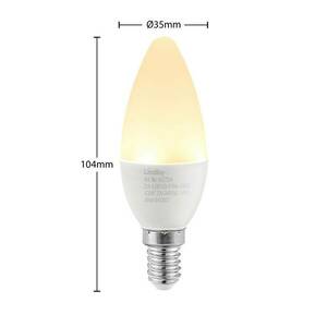 Lindby LED izzó E14 C35 4, 5 W 3000K opál 3-as klt kép
