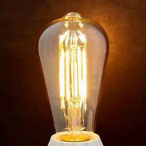 E27 LED rusztikus izzó 6W 500lm borostyán 1800K 2 kép