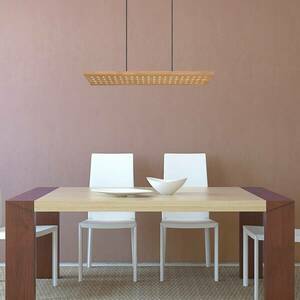 LED függőlámpa Dolores, fekete matt/világosbarna kép