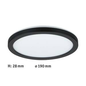 Paulmann Atria Shine Panel on/off fekete 840 Ø19cm kép