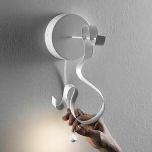 Knikerboker Curve LED falilámpa acélból, fehér kép