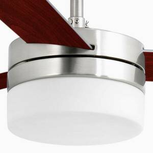 Mennyezeti ventilátor Panay lámpa nikkel/mahagóni kép