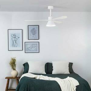 Mennyezeti ventilátor Amelia Cone LED lámpa fehér kép