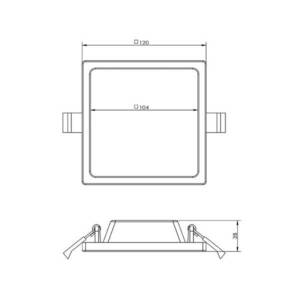LED mennyezeti süllyesztett lámpa Alya fehér 12x12cm 3, 000 K kép