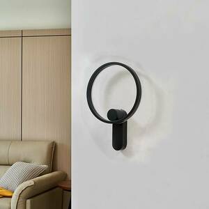 Lucande LED fali lámpa Yekta, indirekt, fekete, 10, 5W kép