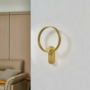 Lucande LED fali lámpa Yekta, indirekt, sárgaréz színű, 10.5W kép