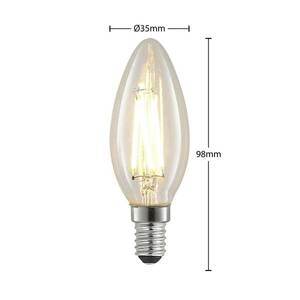 LED izzó filament E14 4W 827 gyertya dimm 2-es klt kép