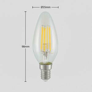 LED izzó filament E14 4 W 827 3-step-dimmer 2 klt kép