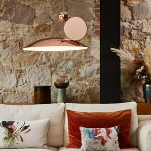 Equilibrium LED-es függőlámpa, Ø 40cm, réz kép