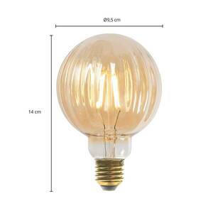 E27 3, 8W LED G95 2700K 340lm Rillen borostyán 2-es kép
