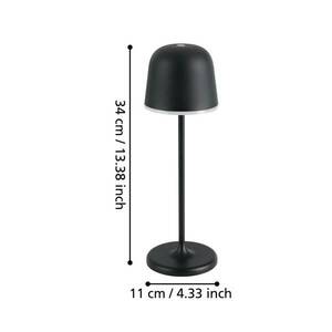 LED asztali világítás Mannera, akkumulátor, fekete kép