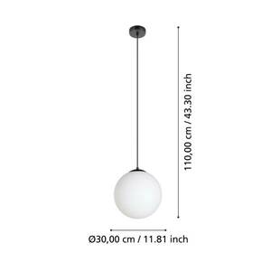 Lógó világítás lámpa Rondo 3, Ø 30 cm, fekete kép