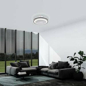 Mennyezeti ventilátor Almeria LED CCT fehér/fekete kép