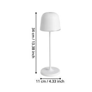 LED asztali világítás Mannera, akkumulátor, szürke kép