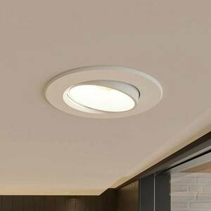 Prios LED süllyesztett lámpa Shima, fehér, 9W, 3000K, 2 db, dimmelhető kép