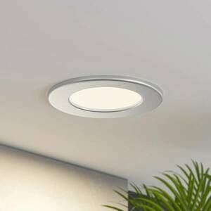 Prios LED süllyesztett lámpa Cadance, ezüst, 11, 5 cm, 3 db, dimmelhető kép