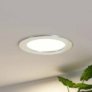 Prios LED süllyesztett lámpa Cadance, ezüst, 17cm, 10db, dimmelhető kép