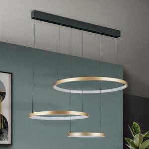 LED lógó világítás Nuvano, 3 izzós, fekete/arany kép