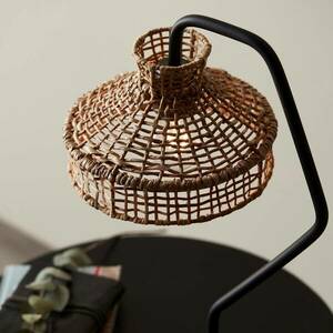 PR Home Loft asztali világítás rattan búrával kép