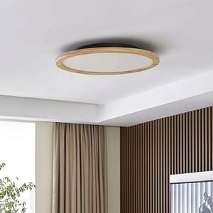 Lucande Joren LED mennyezeti világítás fa Ø 48 cm kép